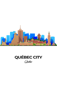 Quebec City Skyline Print