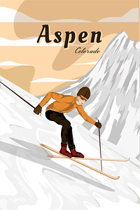 Aspen Colorado Travel Print