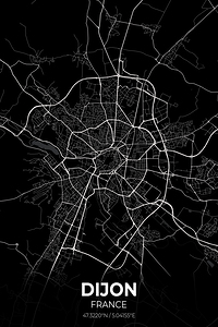 Dijon France City Map Print