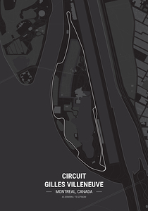 Circuit Gilles Villeneuve Race Track Map Print