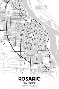 Rosario Argentina City Map Print