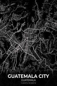 Guatemala City Map Print