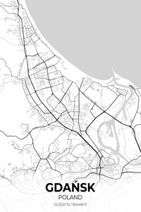 Gdansk Poland City Map Print