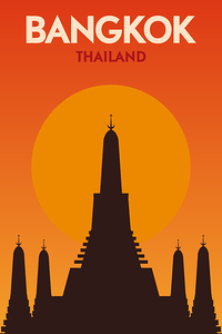 Bangkok Thailand Travel Print