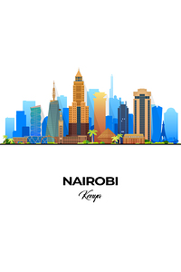 Nairobi Kenya City Skyline Print