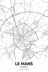 Le Mans France City Map Print