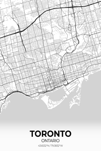 Toronto Canada City Map Print