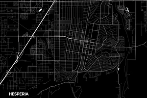 Hesperia California City Map Print