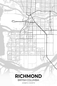 Richmond British Columbia City Map Print