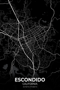 Escondido California City Map Print
