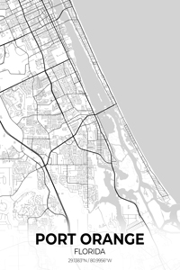 Port Orange Florida City Map Print