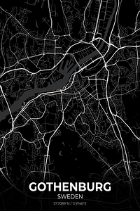 Gothenburg Sweden City Map Print