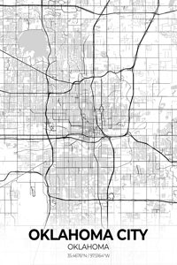 Oklahoma City Map Print
