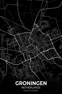 Groningen Netherlands City Map Print