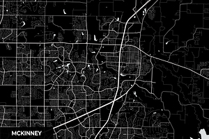 McKinney Texas City Map Print
