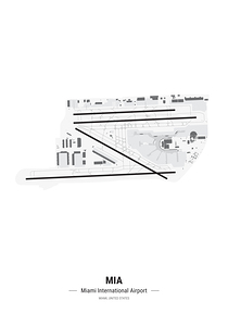 Miami International Airport Map Print