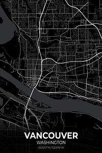 Vancouver Washington City Map Print