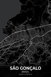 Sao Goncalo Brazil City Map Print