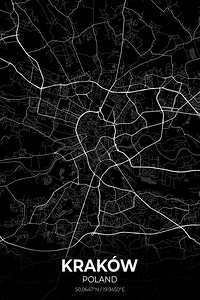 Krakow Poland City Map Print
