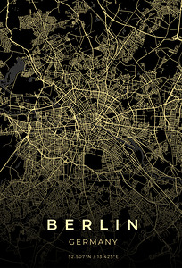 Berlin Germany City Map Print