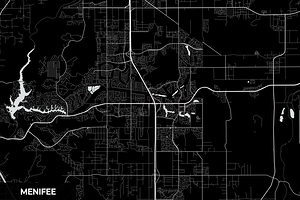 Menifee California City Map Print