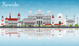 Karachi Pakistan City Skyline Print