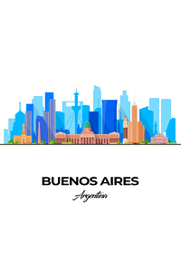 Buenos Aires Argentina City Skyline Print