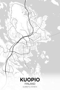 Kuopio Finland City Map Print