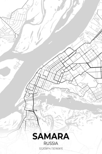 Samara Russia City Map Print
