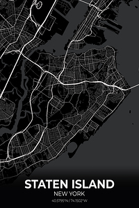 Staten Island New York City Map Print