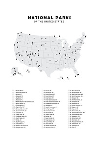 US National Parks wb portrait