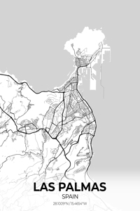 Las Palmas Spain City Map Print
