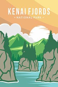 Kenai Fjords National Park Travel Print