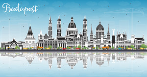Budapest Hungary City Skyline Print