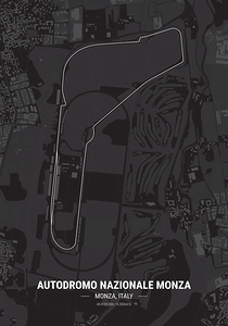 Autodromo Nazionale Monza Race Track Map Print