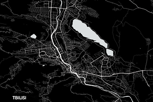 Tbilisi Georgia City Map Print