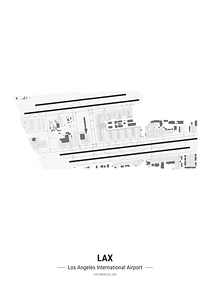 Los Angeles International Airport Map Print