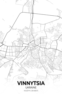 Vinnytsia Ukraine City Map Print