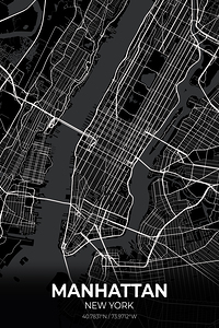 Manhattan New York City Map Print