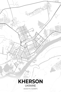 Kherson Ukraine City Map Print