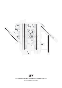 Dallas Fort Worth International Airport Map Print