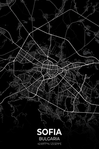 Sofia Bulgaria City Map Print