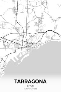 Tarragona Spain City Map Print
