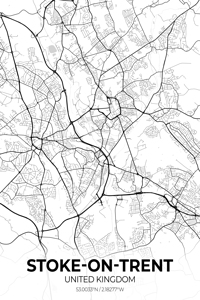 Stoke-on-Trent United Kingdom City Map Print