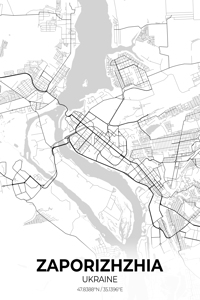 Zaporizhzhia Ukraine City Map Print