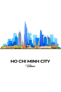 Ho Chi Minh City Vietnam City Skyline Print