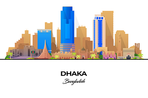 Dhaka Bangladesh City Skyline Print