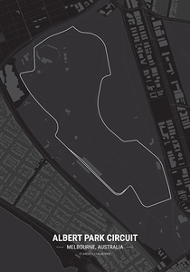 Albert Park Circuit Race Track Map Print