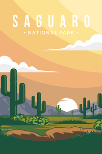 Saguaro National Park Travel Print