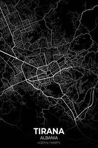 Tirana Albania City Map Print